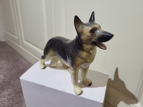 Vintage porcelain alsatian - porcelain,