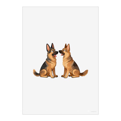 German shepherd pair - shepherd, pair'