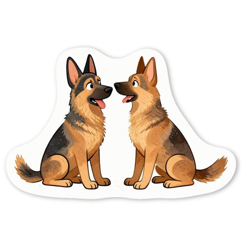 German shepherd pair - 'german, pair'