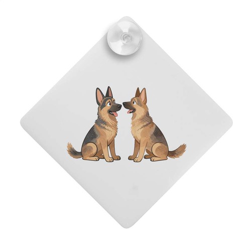 German shepherd pair car - shepherd, pair'