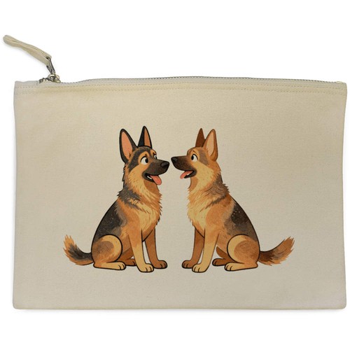 German shepherd pair canvas - 'german,