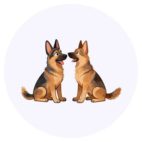 German shepherd pair - x,