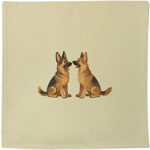 German shepherd pair canvas - 'german, pair'
